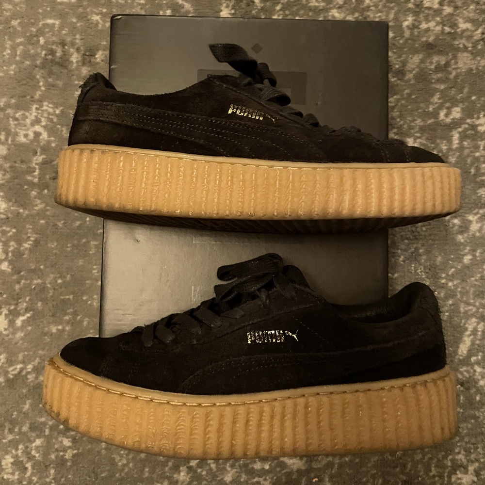 Fenty puma collab black with gummy sole creepers